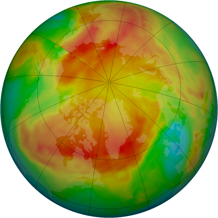 Arctic ozone map for 23 April 2013